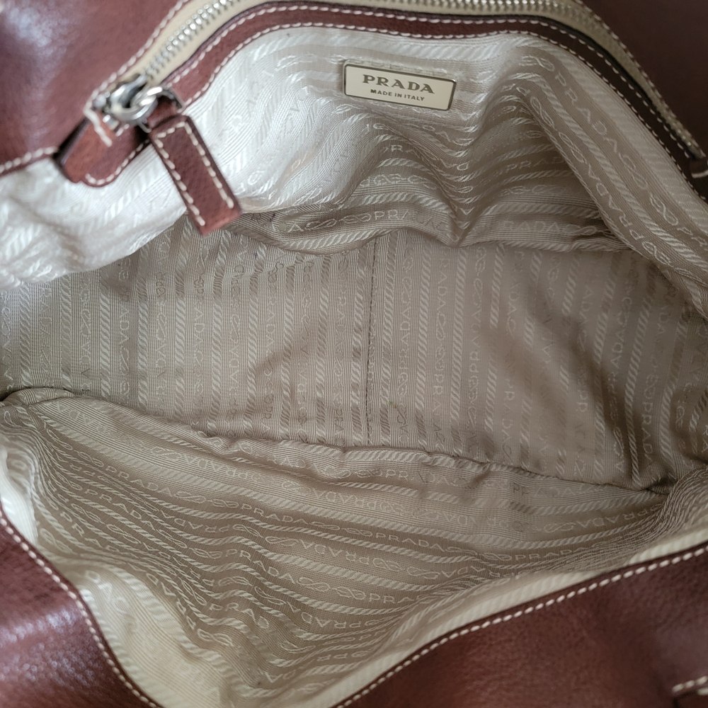 Authentic Prada Double Pockets Handbag Vintage Retro Y2k - Picture 12 of 13